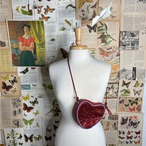 Crewcuts Red Glitter Heart Bag